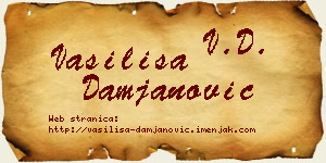 Vasilisa Damjanović vizit kartica